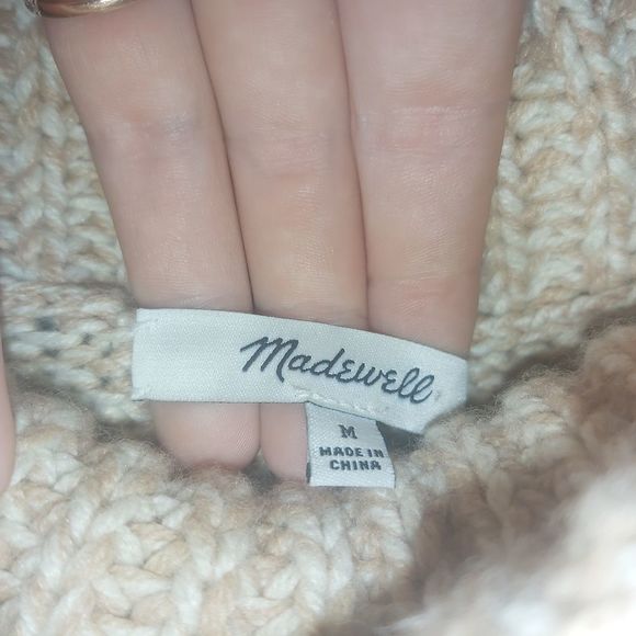 NWOT Madewell 50% merino wool sleeveless turtleneck knit top size medium - Picture 8 of 8